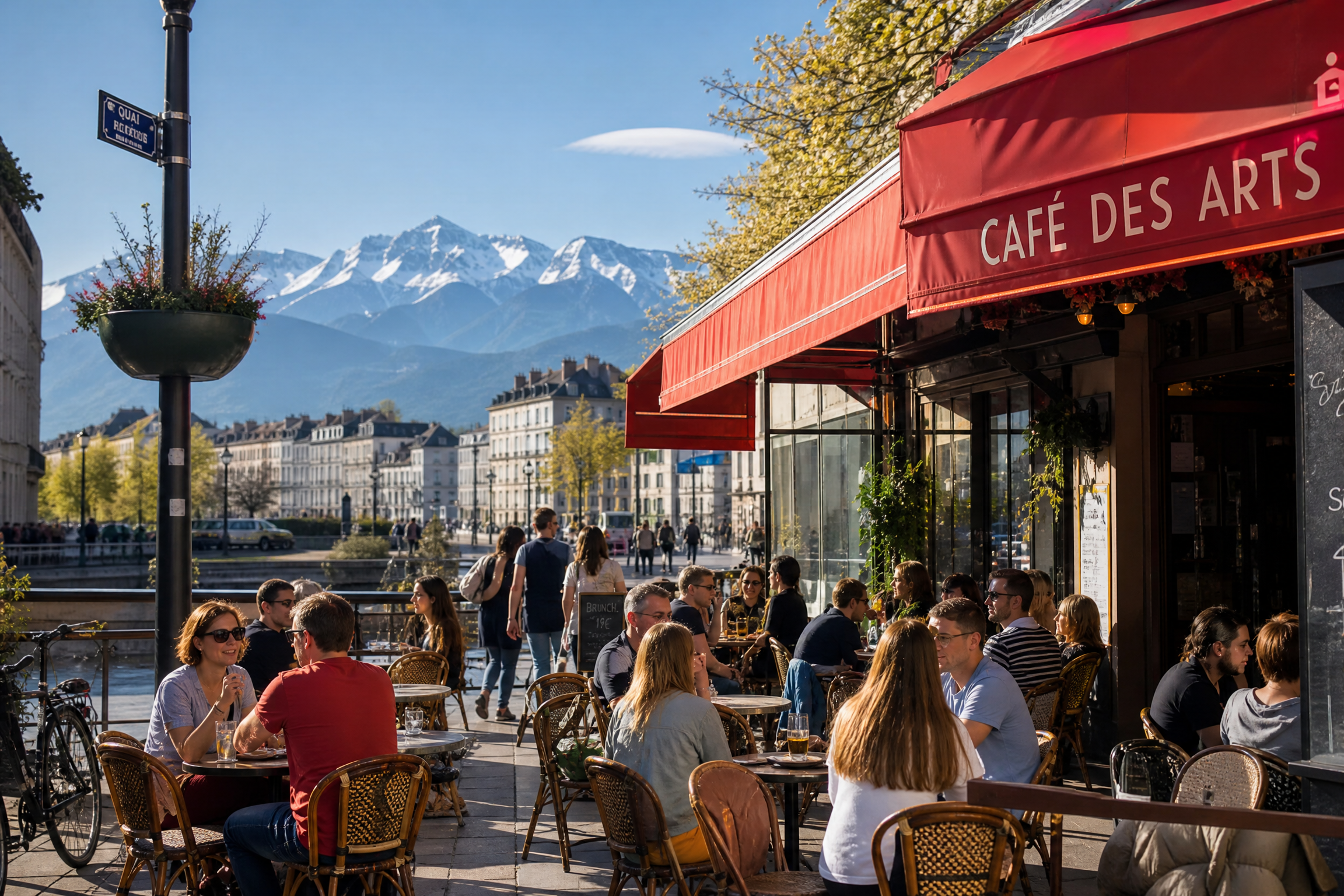 Café à Grenoble pour une rencontre senior
