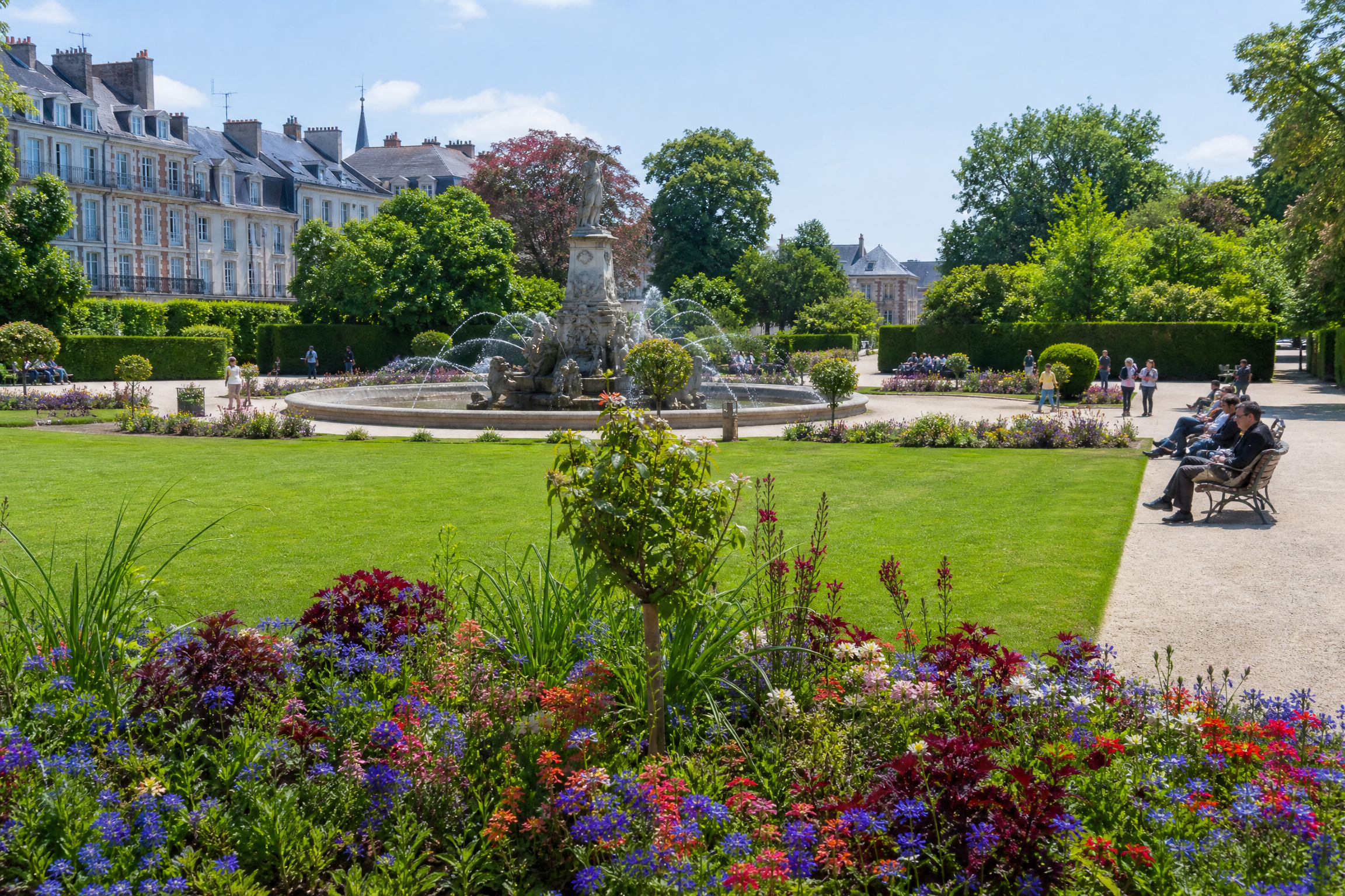 Parc du Thabor à Rennes pour une rencontre senior